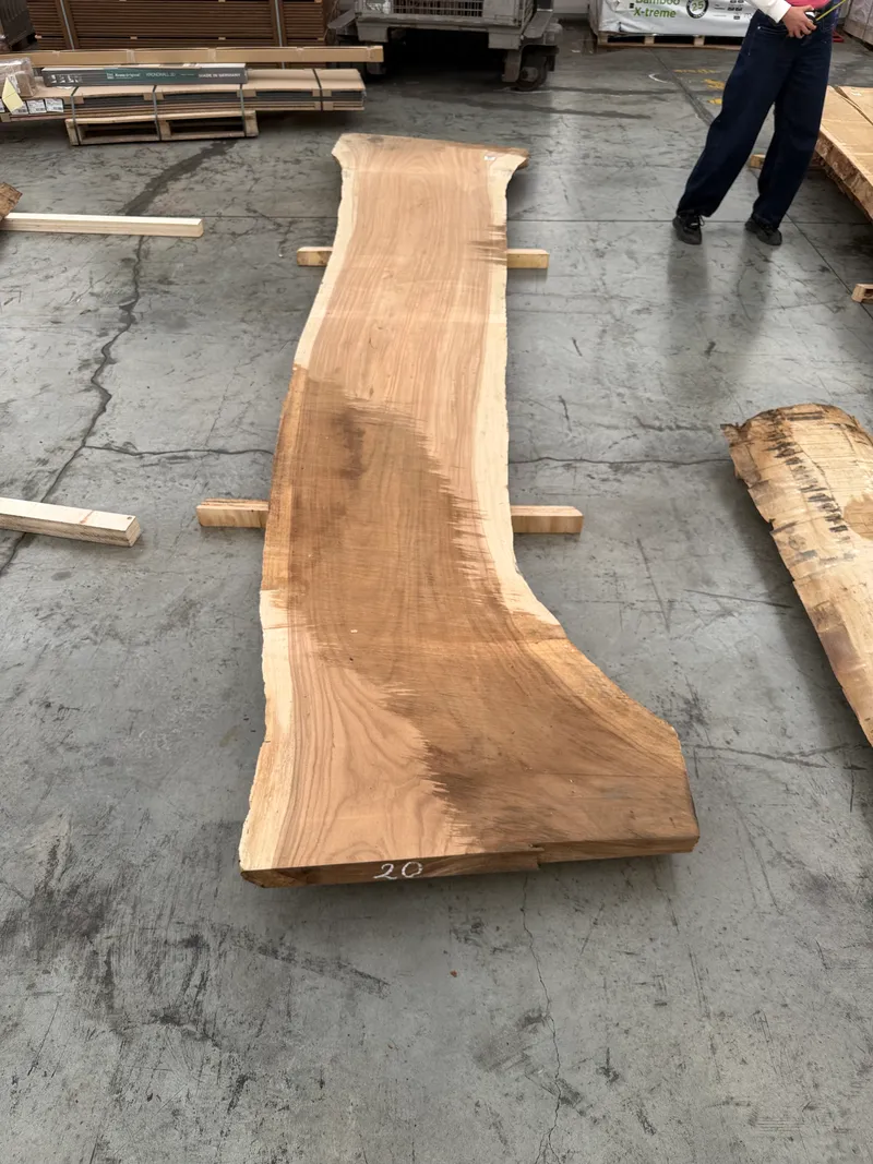 Dining Table Slab — 4.76 m, Warm Saman Grain